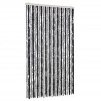 cortina antimoscas chenilla gris y negro 100x230 cm