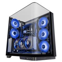 mars gaming mc-infinio caja pc atx cristal templado curvado 2x ventiladores argb 120mm usb-c negro