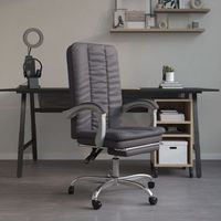 silla de masaje  silla de gaming reclinable cuero sintetico gris cfw790013