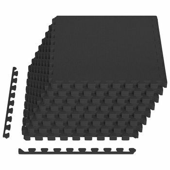 Alfombrillas De Goma Eva Negras 24 Uds 8,64 ㎡ Vidaxl