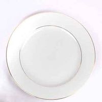 platos hondos de porcelana blanca con filo de oro 6 piezas bremen 24 cm de diametro