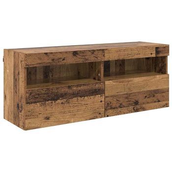 Mueble De Tv | Mueble De Salón | Gabinete De Tv Montado En La Pared Madera Vieja 100 X 30 X 40 Cm