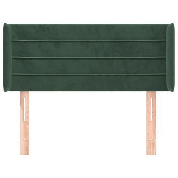 Cabecero Cama Mueble De Dormitorio De Terciopelo Verde Oscuro 83 X 16 X 78/88 Cm Verde M02_0008620