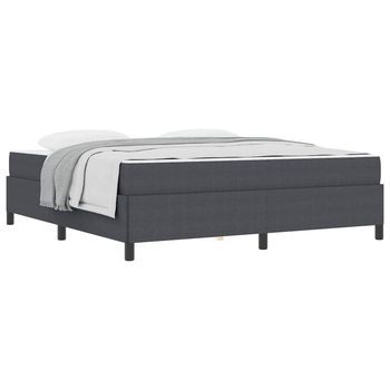 Estructura De Cama Gris Oscuro 180 X 200 Cm Telas De Pana