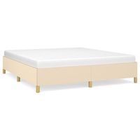 cama matrimonial  cama para adultos  estructura de cama box spring tela color crema 180x200 cm