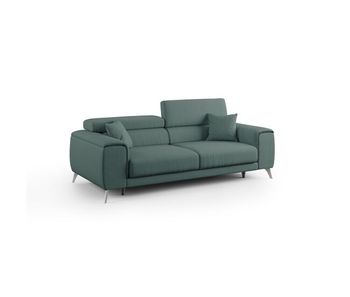 Fusion sofá con asientos deslizantes en tela suave antimanchas 185 cm verde