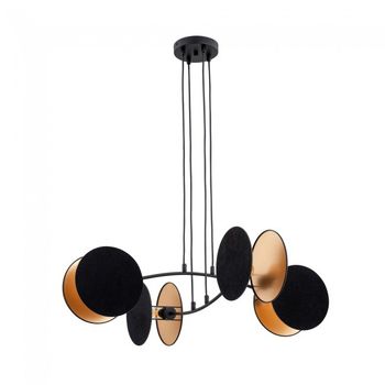 Lámpara de techo letiva negro (4 luces)