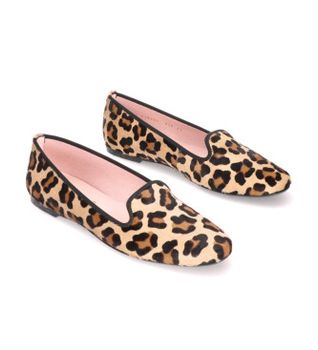 Pretty Ballerinas para mujer. 42165 Mocasines de piel Faye animal print (37), Plano, Ante, Ninguno, Casual