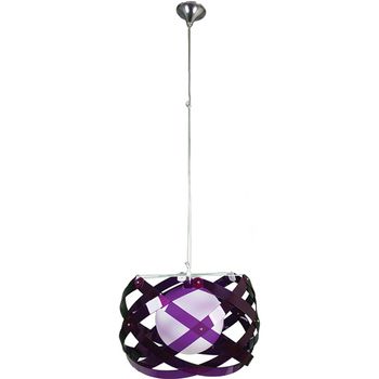 Colgante acuario mediano 1xe27 al.reg.xd.53cm lila/blanco