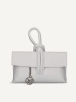 caprice clutch bag white made of leather size 1