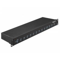hub delock 13 puertos 5 gbps usb 32 gen 1 modelo 64039 metalico montaje rack