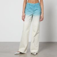stine goya joelle tie-dye denim wide-leg jeans - w30