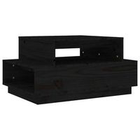 mesa de centro madera maciza de pino negro 80x55x405 cm vidaxl