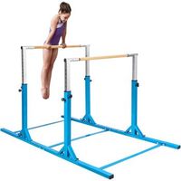 barra de gimnasia para ninos 6 a 12 anos doble barras costway 250 x 130 x 140 cm azul