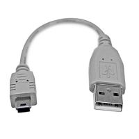 cable usb 20 startech 15 cm mini-usb b macho a usb a macho gris