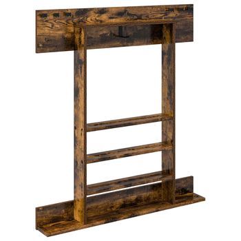 Soporte Para Tacos De Billar Madera De Ingeniería Roble Ahumado Vidaxl