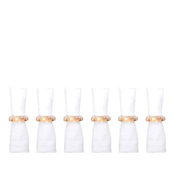 Anillos de servilleta de cristal ám - lote de 6
