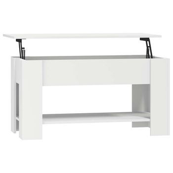 Mesa De Centro 101x49x52 Cm Madera - Blanco