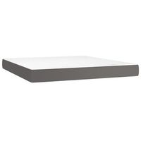 colchon de muelles ensacados firmeza media cuero sintetico gris 180x200x20 cm vidaxl