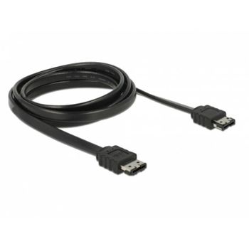 Cable eSATA DeLOCK 2 m SATA II Negro Macho/Macho
