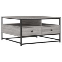 mesa de centro madera de ingenieria gris sonoma 80x80x45 cm vidaxl