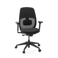 silla de oficina ergonomica para ordenador skandis tela  tejido de malla negro