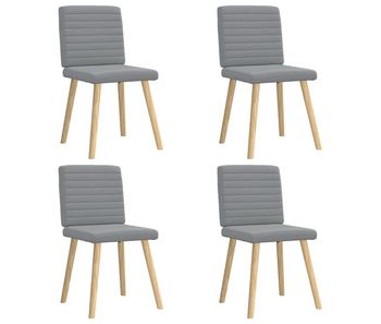 Vidaxl sillas de comedor 4 unidades tela gris claro