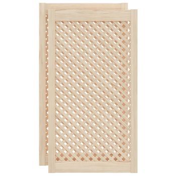 Puertas De Armario Entramado 2 Uds Madera Pino 49,5x99 Cm Vidaxl
