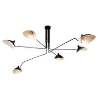 lampara de techo 6 brazos app570-6c black