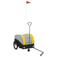 remolque para bicicleta hierro negro y amarillo 30 kg vidaxl