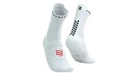 compressport pro racing socks v4 0 run high blanco negro rojo