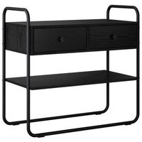 mesa consola roble negro 80 x 40 x 75 cm madera de ingenieria vidaxl
