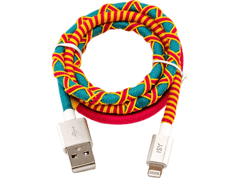 Cable USB a Lightning - ISY IUC-4100-RG-L Lightning, 1 m, USB-A, 10 W, Multicolor