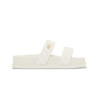 A|X Armani Exchange para mujer. XW002574AF22799U0011 Sandalias Diseño blanco (40), Plano, Ninguno, Casual