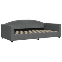 sofa cama sin colchon tela gris oscuro 100x200 cm vidaxl