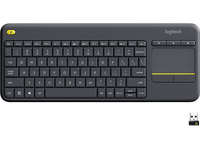 teclado inalambrico - logitech k400 plus inalambrico para pctv touchpad windowsandroid personalizable pilas 18 meses usb negro