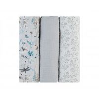 juego de panales de muselina 3 uds 100x100 cm dreamy fields grey