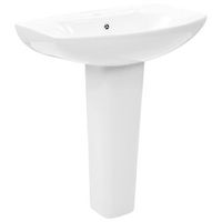 lavabo de pie de ceramica blanco 650x520x200 mm vidaxl