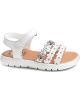 de pablosky sandalia de piel para nina 442200 color blanco