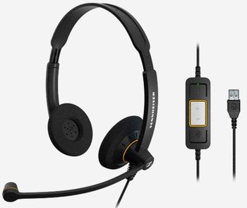 EPOS Impact SC 60 USB ML - Casque Filaire Professionnel pour Communications Unifiées, Micro Antibruit, Voice™, Connexion USB, Confortable, Idéal pour l'Usage en Bureau