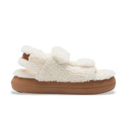moon boot para mujer 80d2420020 sandalias de piel shearling blanco roto 37 plano 1 a 3cm velcro casual