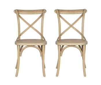 Pack de 2 sillas de cocina bistrot ii natural