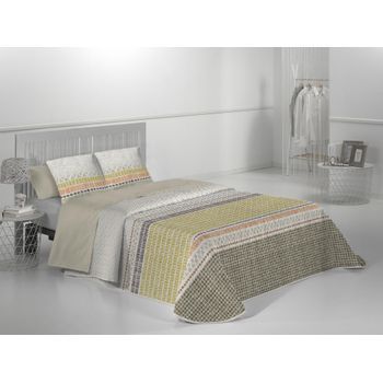 Colcha Bouti Modelo Honey Jvr 235x270 Para Cama 135 Cm.