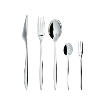 Cubertería Moderna De 30 Piezas Para Cualquier Ocasión Cuchillo Tenedor Cuchara Cucharilla Tenedor Para Pasteles Acero Inoxidable Plateado Farfalle