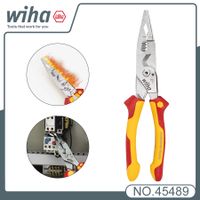 alicates multiusos wiha 8 en 1 originales pelacables aislados para electricista industrial prueba vde de 1000v facil de usar 45489