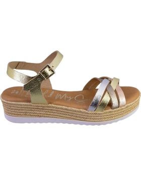 de OH MY SANDALS 5425-2458 SANDALIAS DE MUJER BLANCO PIEL PLATINO