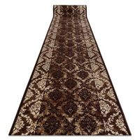 alfombra de pasillo con refuerzo de goma romance 80 cm marron 80x860 cm
