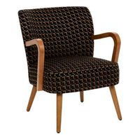 sillon chiara negro en tejido de chenilla