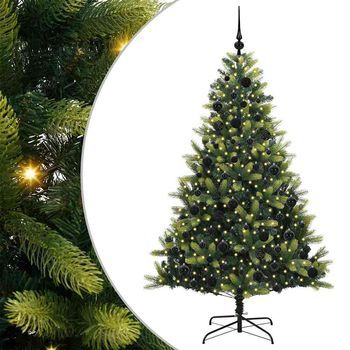 Árbol De Navidad Artificial Articulado 300 Leds Verde 180 Cm