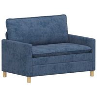 sofa azul 126 x 81 x 875 cm poliester vidaxl